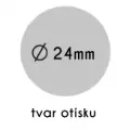 Kvalitní samonamáčecí textové razítko Shiny R-524T v černé transparentní barvě