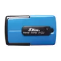 Kapesní textové samonamáčecí razítko Shiny S-Q32 Handy Stamp modré