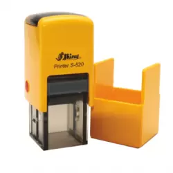 Kvalitní samonamáčecí textové razítko Shiny R-520T v žluté barvě