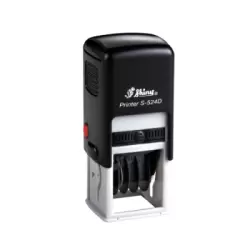 Datové textové samonamáčecí razítko Shiny S-524D řady Printer Line s textovou deskou 24x24mm