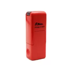 Kvalitní samonamáčecí textové razítko Shiny S-820 v červené barvě