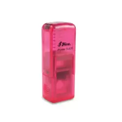 Kvalitní samonamáčecí textové razítko Shiny S-820 v růžové transparentní barvě