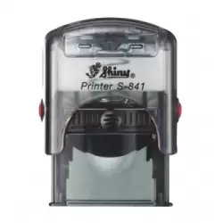 Kvalitní samonamáčecí textové razítko Shiny S-841 v šedé transparentní barvě