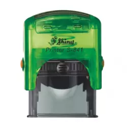 Kvalitní samonamáčecí textové razítko Shiny S-841 v zelené transparentní barvě