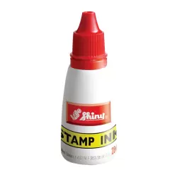 Červená razítková barva pro doplnění razítkových polštářků a podušek