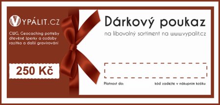 Dárkový poukaz na výrobu CWG a gravírování