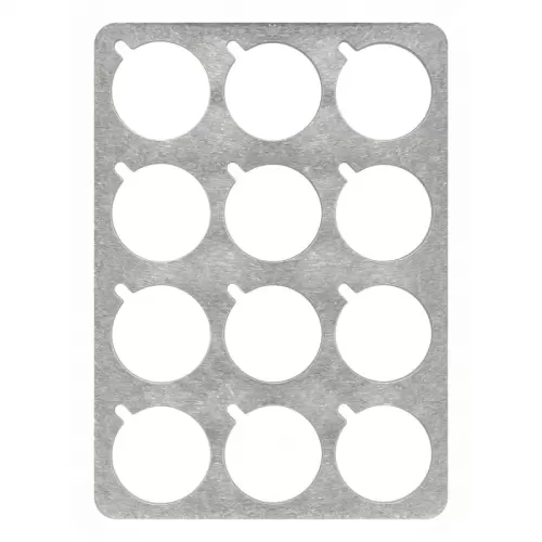 Pěnový držák na 12 turistických známek na skladování turistických známek v šanonech z pružné mirelonové pěny