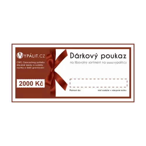 Dárkový poukaz na výrobu CWG a gravírování