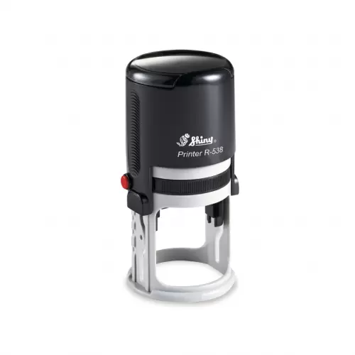 Kvalitní samonamáčecí textové razítko Shiny R-538 v černé barvě