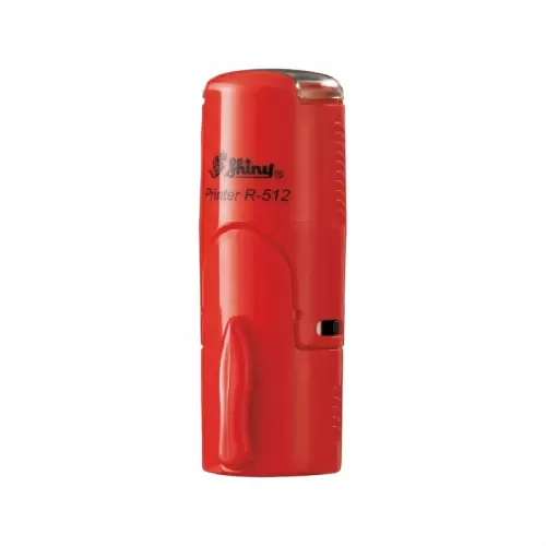 Kvalitní samonamáčecí textové razítko Shiny R-512 v červené barvě