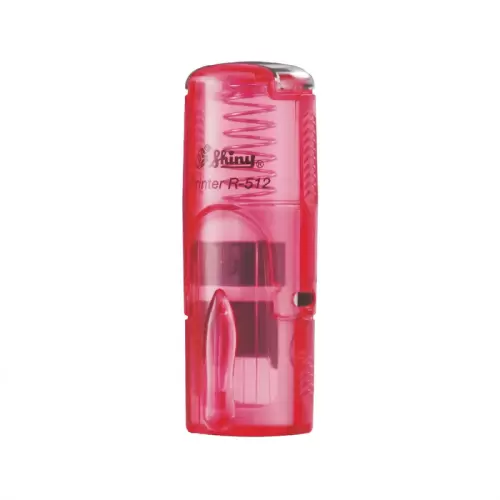 Kvalitní samonamáčecí textové razítko Shiny R-512 v růžové transparentní barvě