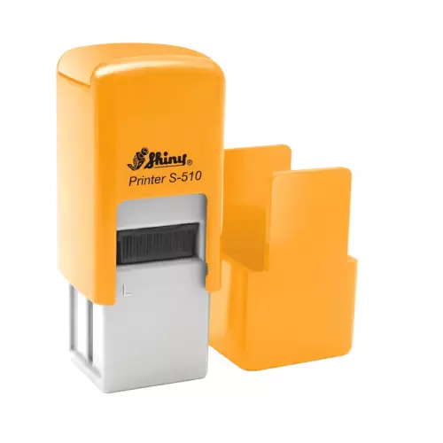 Kvalitní samonamáčecí textové razítko Shiny S-510 ve žluté barvě