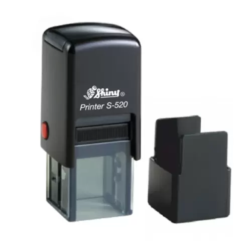 Kvalitní samonamáčecí textové razítko Shiny R-520T v černé barvě