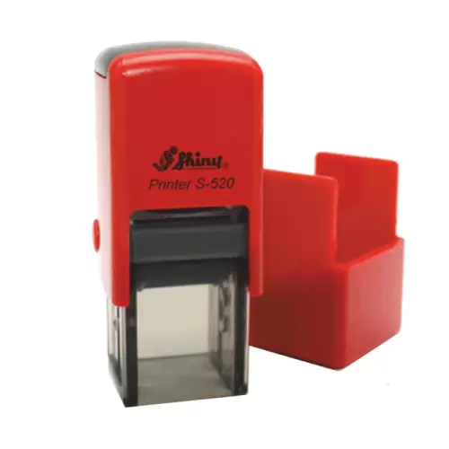 Kvalitní samonamáčecí textové razítko Shiny R-520T v červené barvě