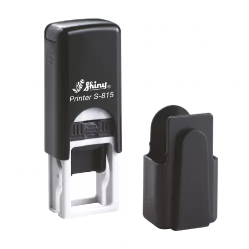 Kvalitní samonamáčecí textové razítko Shiny S-815 v černé barvě