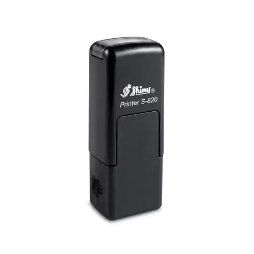 Kvalitní samonamáčecí textové razítko Shiny S-820 v černé barvě