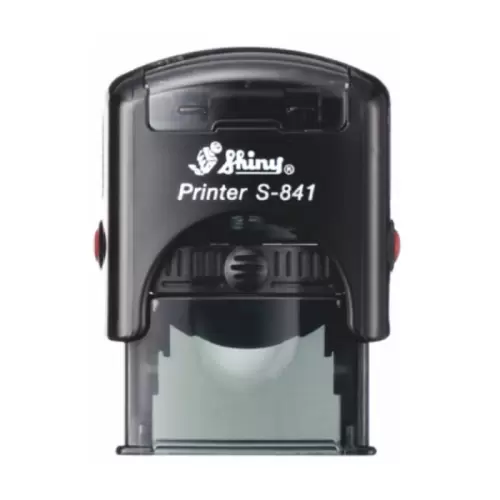 Kvalitní samonamáčecí textové razítko Shiny S-841 v černé barvě