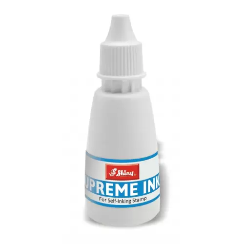 Světle modrá razítková barva pro doplnění razítkových polštářků a podušek