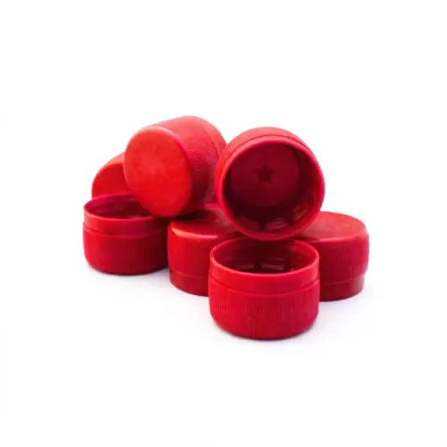 Víčko uzávěr na krabičku na kešku, na malou PET - červená barva