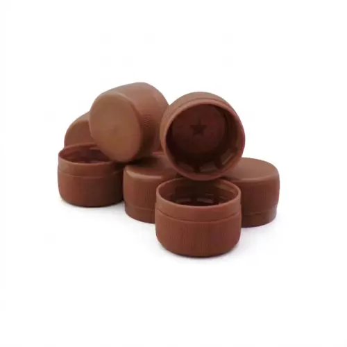 Víčko uzávěr na krabičku na kešku, na malou PET - hnědá barva